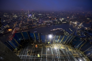 Shard working deck at dusk